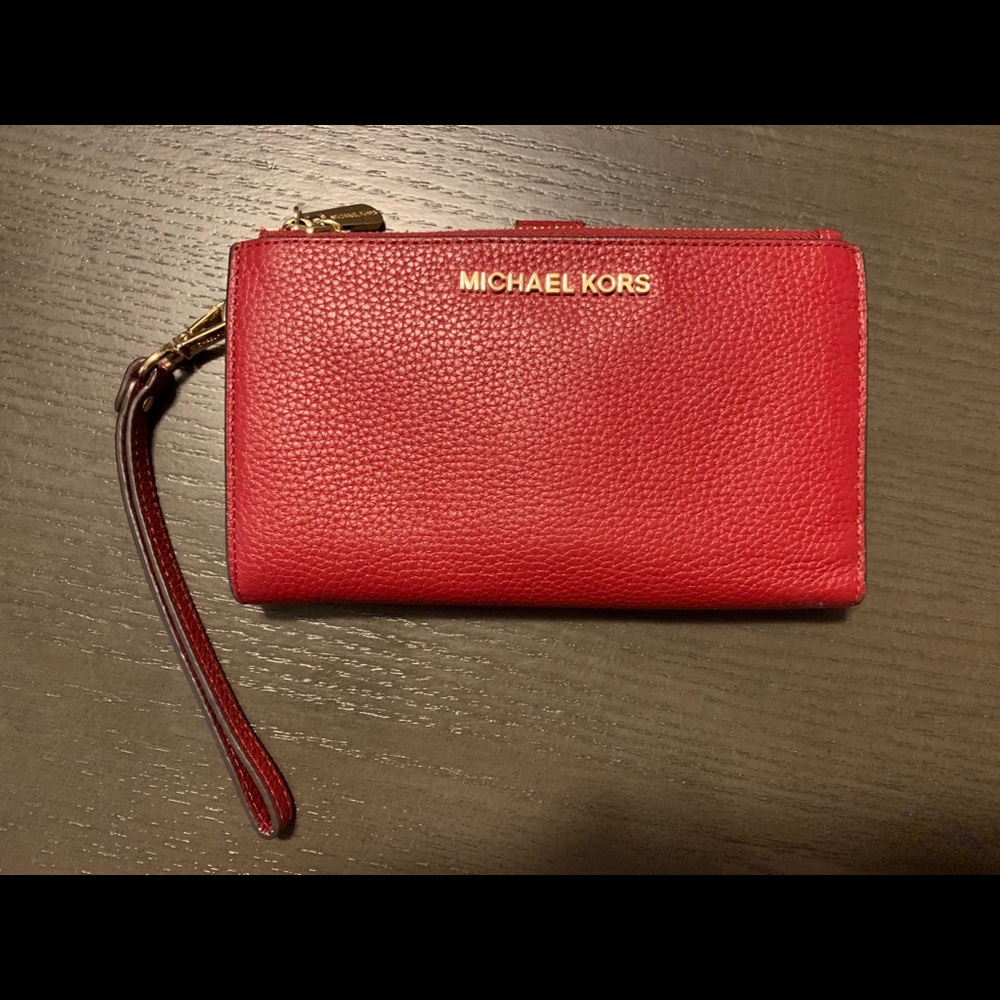 Michael Kora Double Zip Wristlet